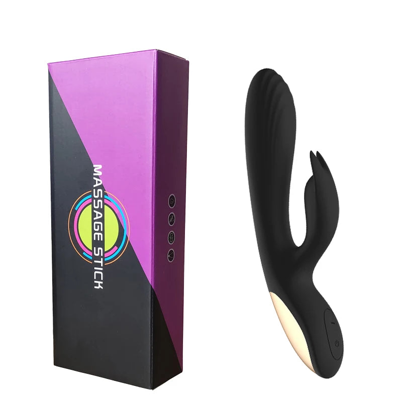 G Spot Rabbit Vibrator For Women Clitoris Nipple Dual Stimulator Vagina Massager 2 in 1 Masturbator Dildo For Adult Sexy Toys